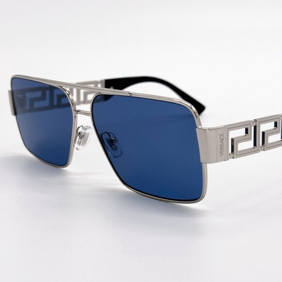 NEW VERSACE SUNGLASSES VE2290 100180 SILVER/BLUE UNISEX EYEWEAR VE2290 1001/80 main image 10